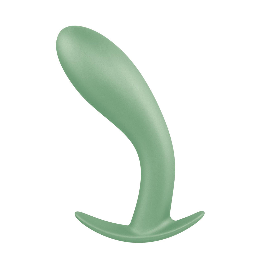 Excellent Power Metallic Glam Curved Butt Plug
