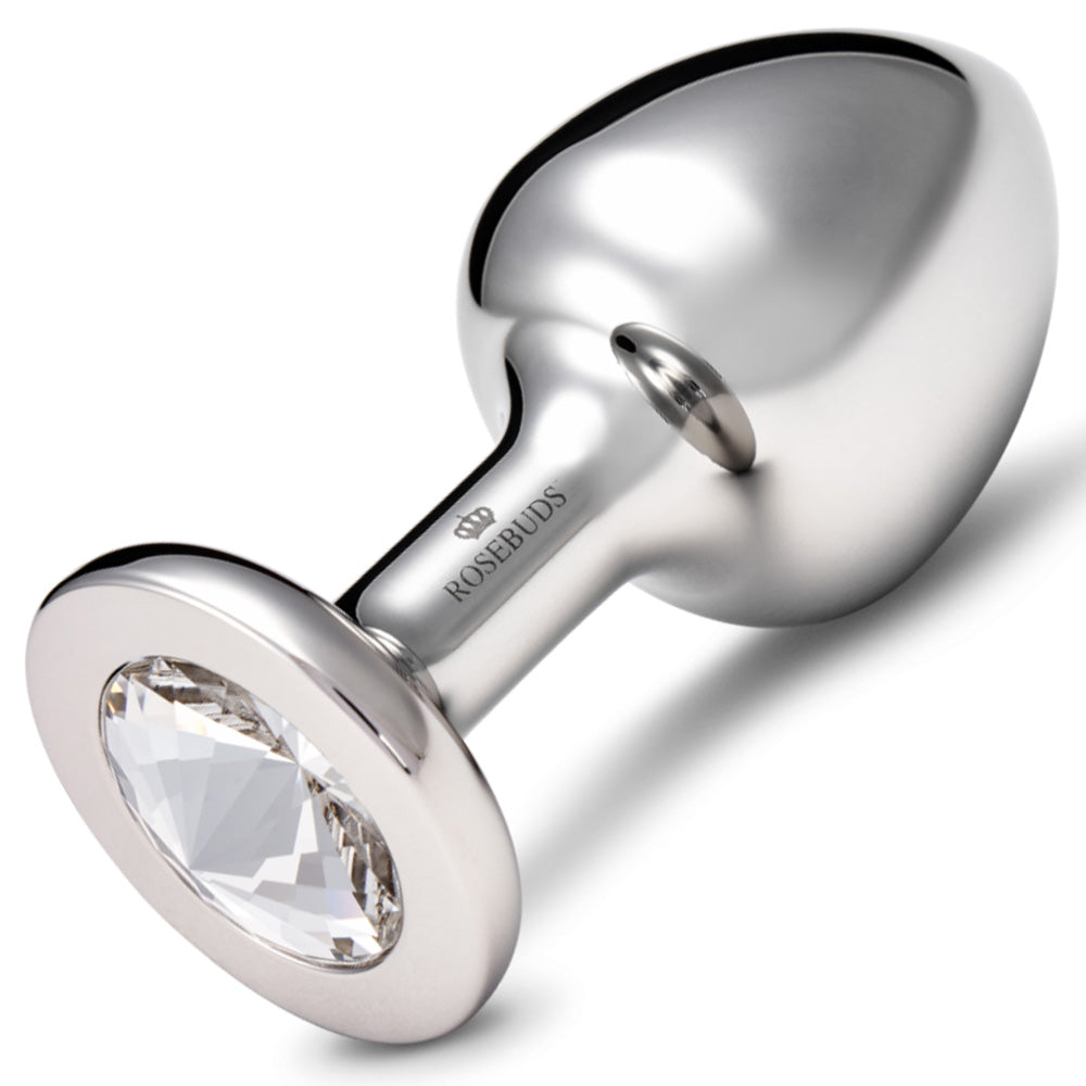 Rosebuds Stainless Steel Butt Plug Small | Clear | Crystal Pleasure Chest Rosebuds Stainless Steel Butt Plug Small | Clear | Crystal Pleasure Chest