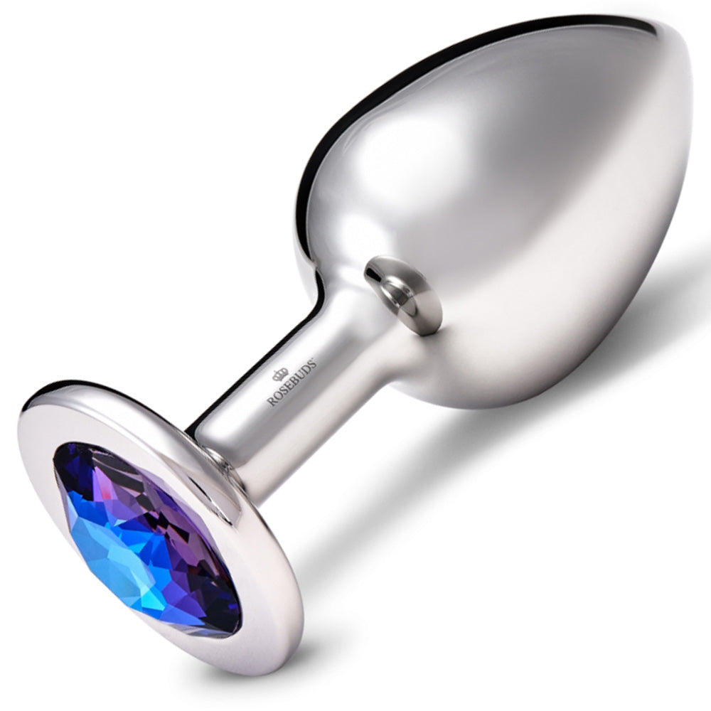 Rosebuds Stainless Steel Butt Plug XL | Heliotrope | Crystal Pleasure Chest Rosebuds Stainless Steel Butt Plug XL | Heliotrope | Crystal Pleasure Chest