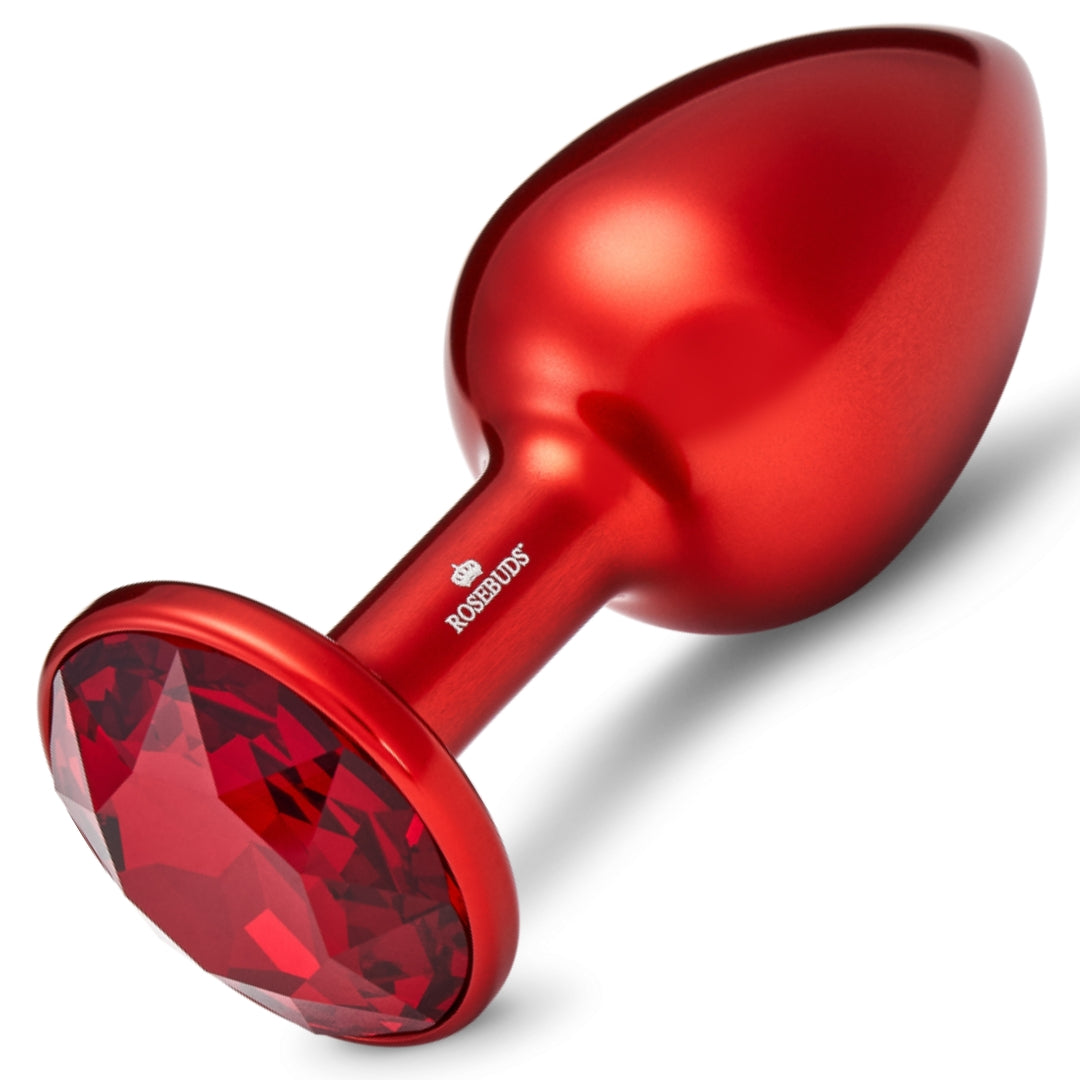 Rosebuds Aluminium Butt Plug Red Medium | European Crystal Pleasure Chest Rosebuds Aluminium Butt Plug Red Medium | European Crystal Pleasure Chest