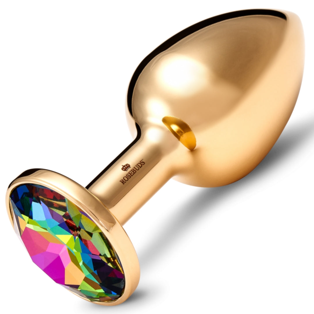 Rosebuds Stainless Steel Gold Butt Plug Medium | Vitrail Pleasure Chest Rosebuds Stainless Steel Gold Butt Plug Medium | Vitrail Pleasure Chest