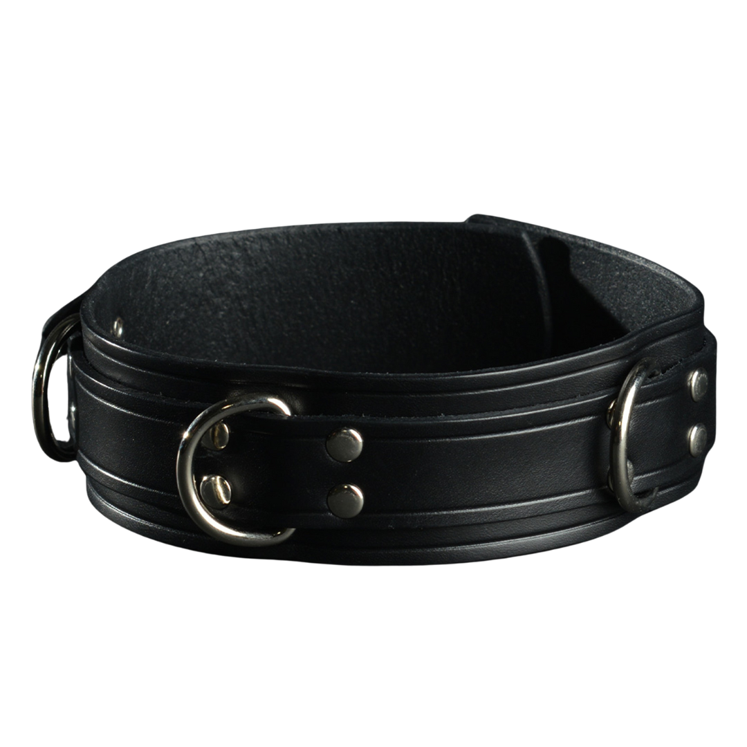 S(A)X Leather Bondage Collar 4 D Rings