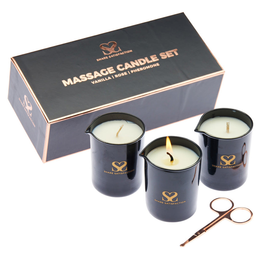 Share Satisfaction Massage Candle 3 Set