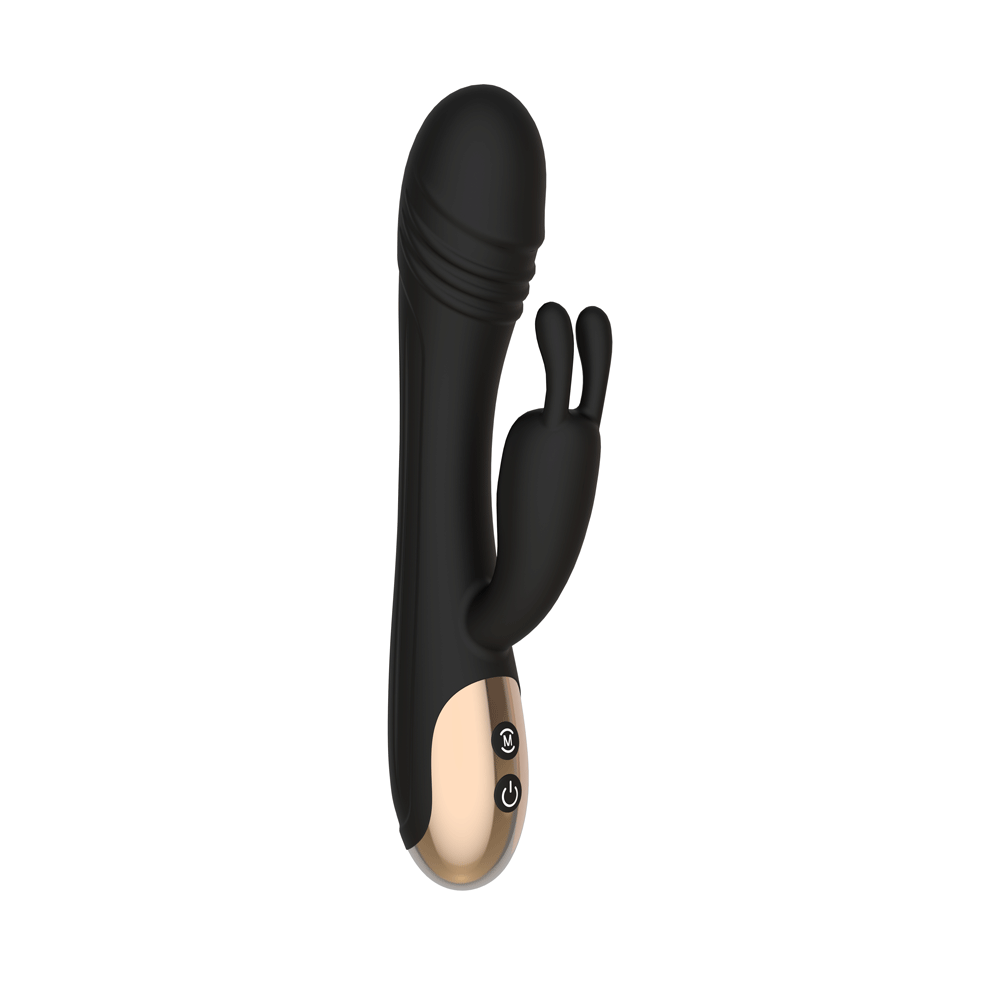 vibromasseur black Black Swan 10-Function Rechargeable Waterproof Rabbit Vibrator 8 Inch -  Hott Love Extreme main image 0