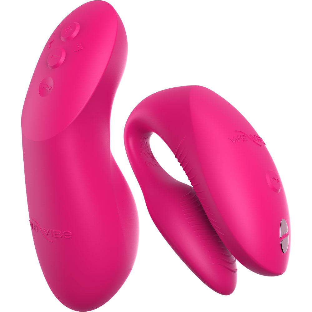 We Vibe Chorus Pro Couples Vibrator | Electric Pink Pleasure Chest We Vibe Chorus Pro Couples Vibrator | Electric Pink Pleasure Chest