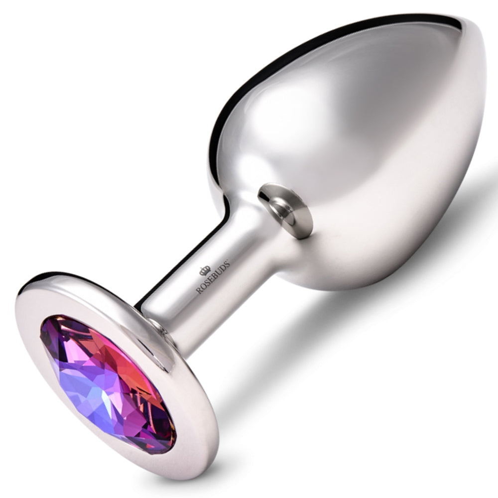 Rosebuds Stainless Steel Butt Plug XL | Violet Blue Pleasure Chest Rosebuds Stainless Steel Butt Plug XL | Violet Blue Pleasure Chest