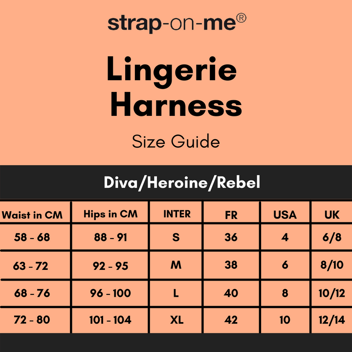 Strap On Me Lingerie Dildo Harness - Heroin