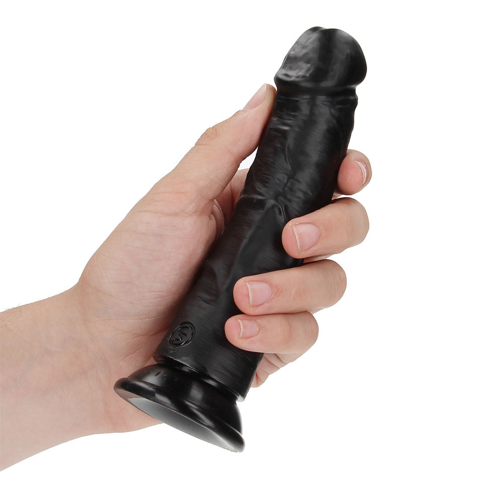 Shots Real Rock Realistic Curved Dildo 6 Inch - Black