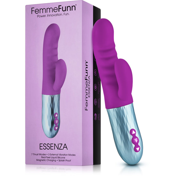 FemmeFunn Essenza Thrusting Rechargeable Vibrator - Purple