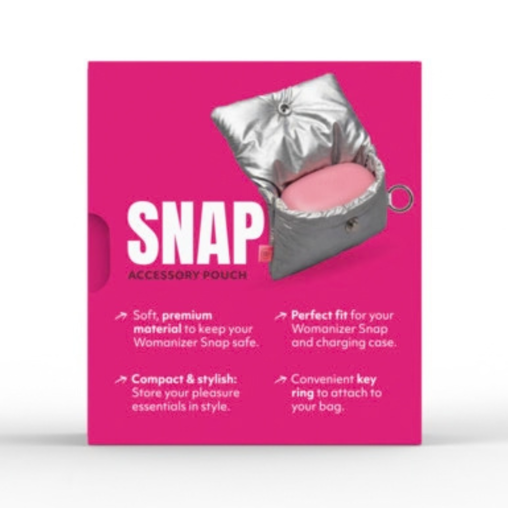 Womanizer Snap Accessory Pouch Silver - Gift With Purchase