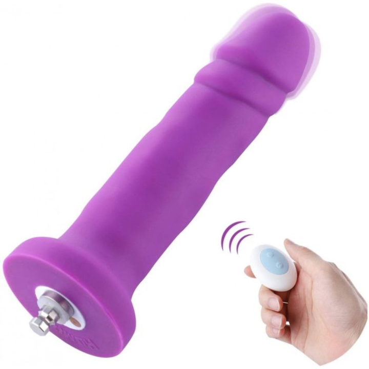 HiSmith - 6.7" Silicone Vibrating Purple Dildo (KlicLok)