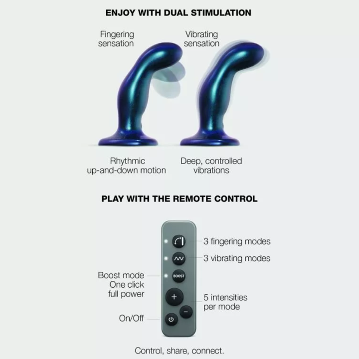 Strap On Me Fingering and Vibrating Dildo