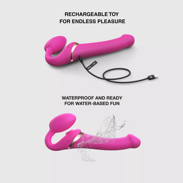 Strap On Me Strapless Multi Orgasm Fuchsia - Extra Large
