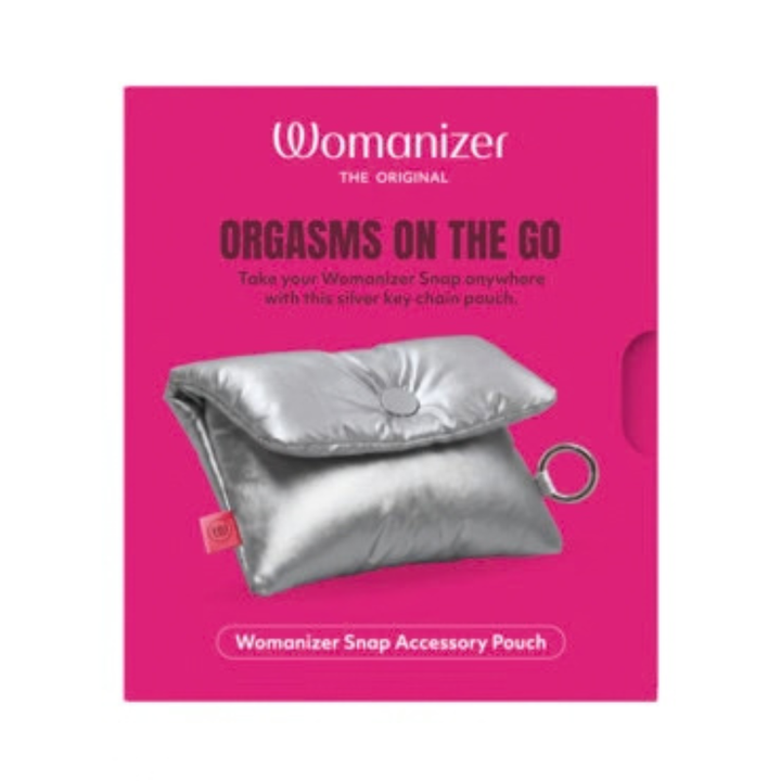 Womanizer Snap Accessory Pouch Silver - Gift With Purchase