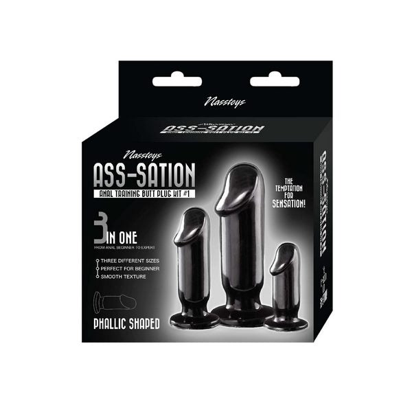 NassToys AssSation Training Butt Plug Kit no.1 - Black