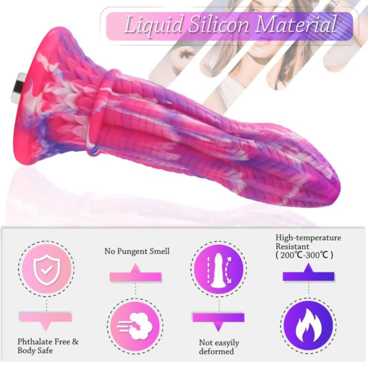 HiSmith - 10.3" Silicone Viper Rose (KlicLok)