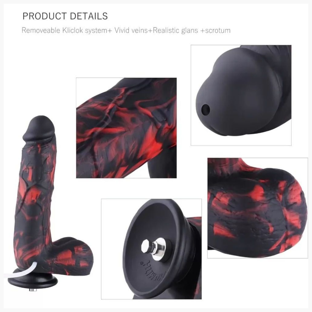 HiSmith - Pneumatic Auto Lube Launcher with 8.3" Silicone Squirting Dildo (KlicLoc)