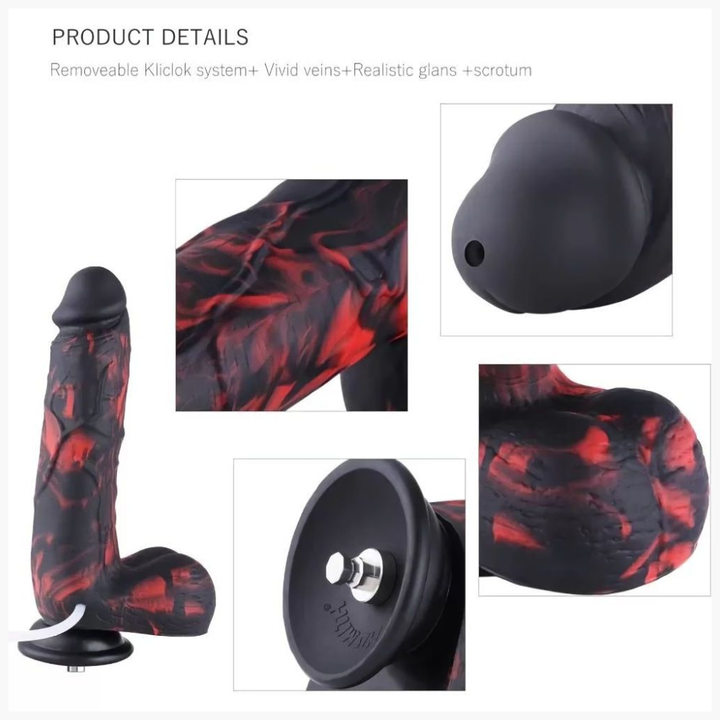HiSmith - Pneumatic Auto Lube Launcher with 8.3" Silicone Squirting Dildo (KlicLoc)
