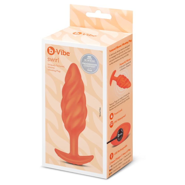 b-Vibe Swirl Texture Plug Orange