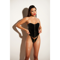 Oh La La Cheri Rider Boned Bustier - Black