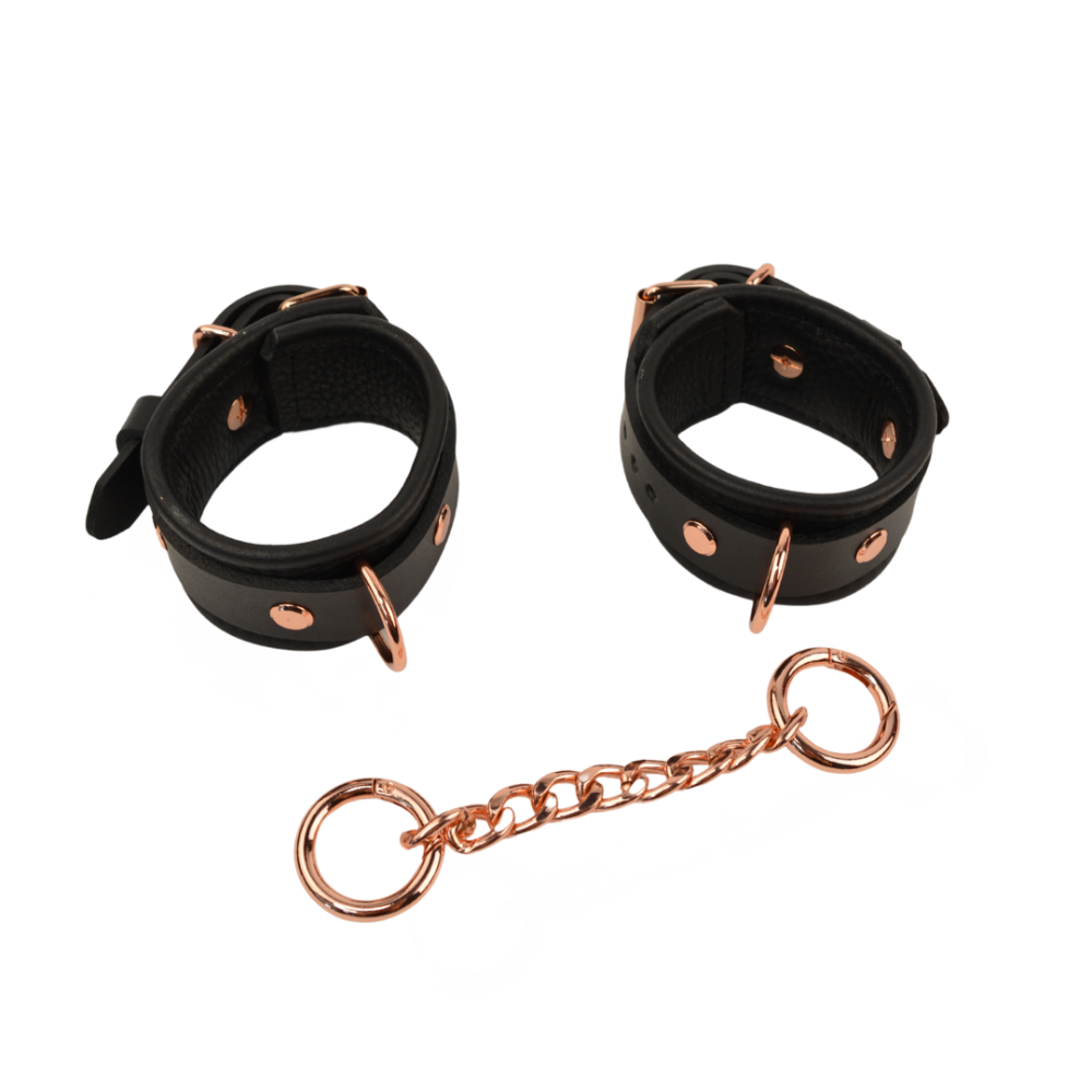 Mercy Industries Bondage Wrist Cuffs with Removable Chain Connector