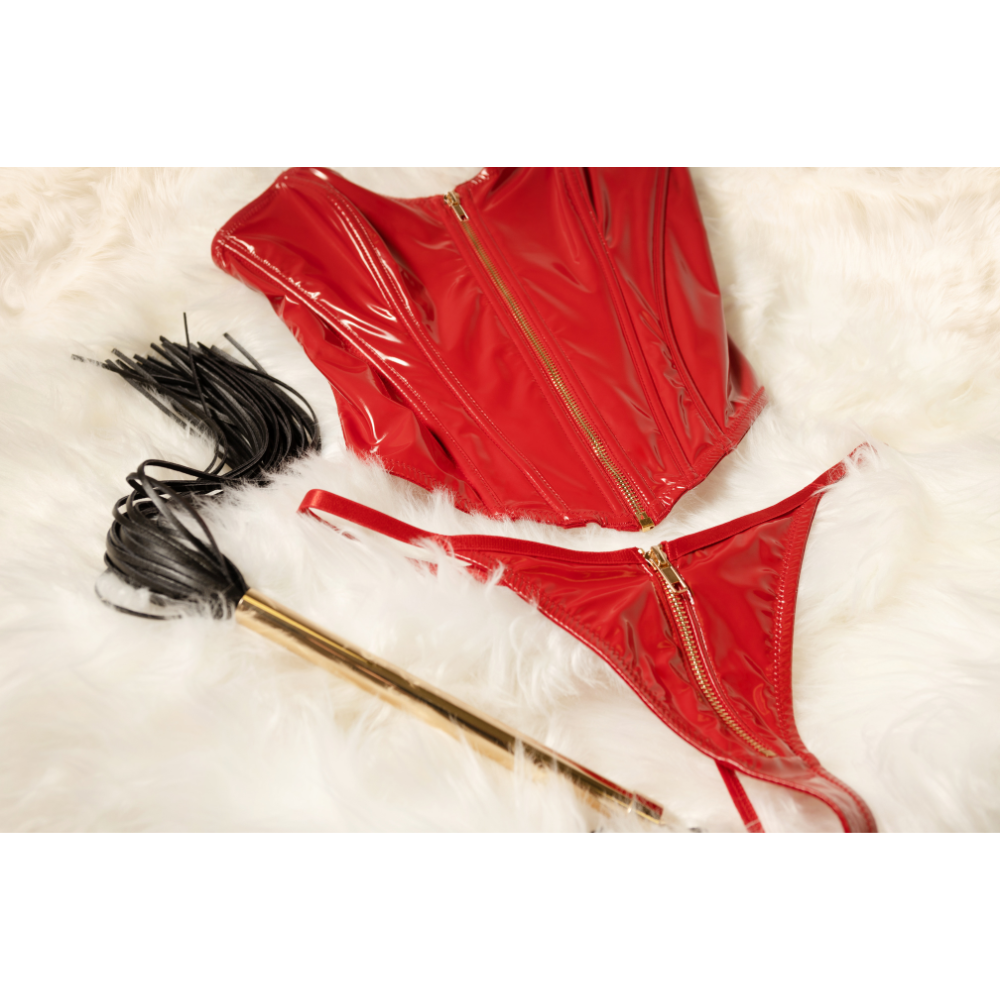 Oh La La Cheri Rider Boned Bustier - Red