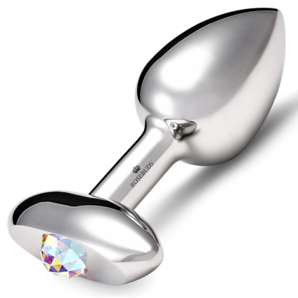 Rosebuds Stainless Steel Butt Plug Medium T Bar