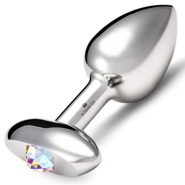 Rosebuds Stainless Steel Butt Plug Medium T Bar