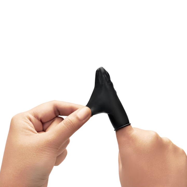 b-Vibe Anal Play Finger Cots 50 Pieces Black