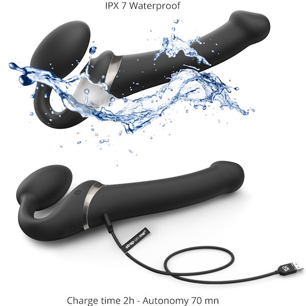 Strap On Me Strapless Multi Orgasm Black - Large