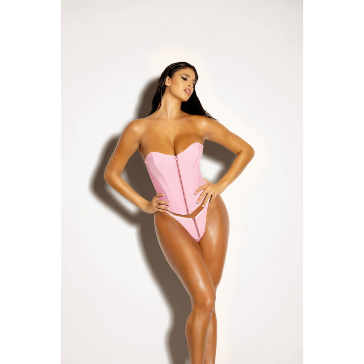 Oh La La Cheri Rider Boned Bustier - Pink