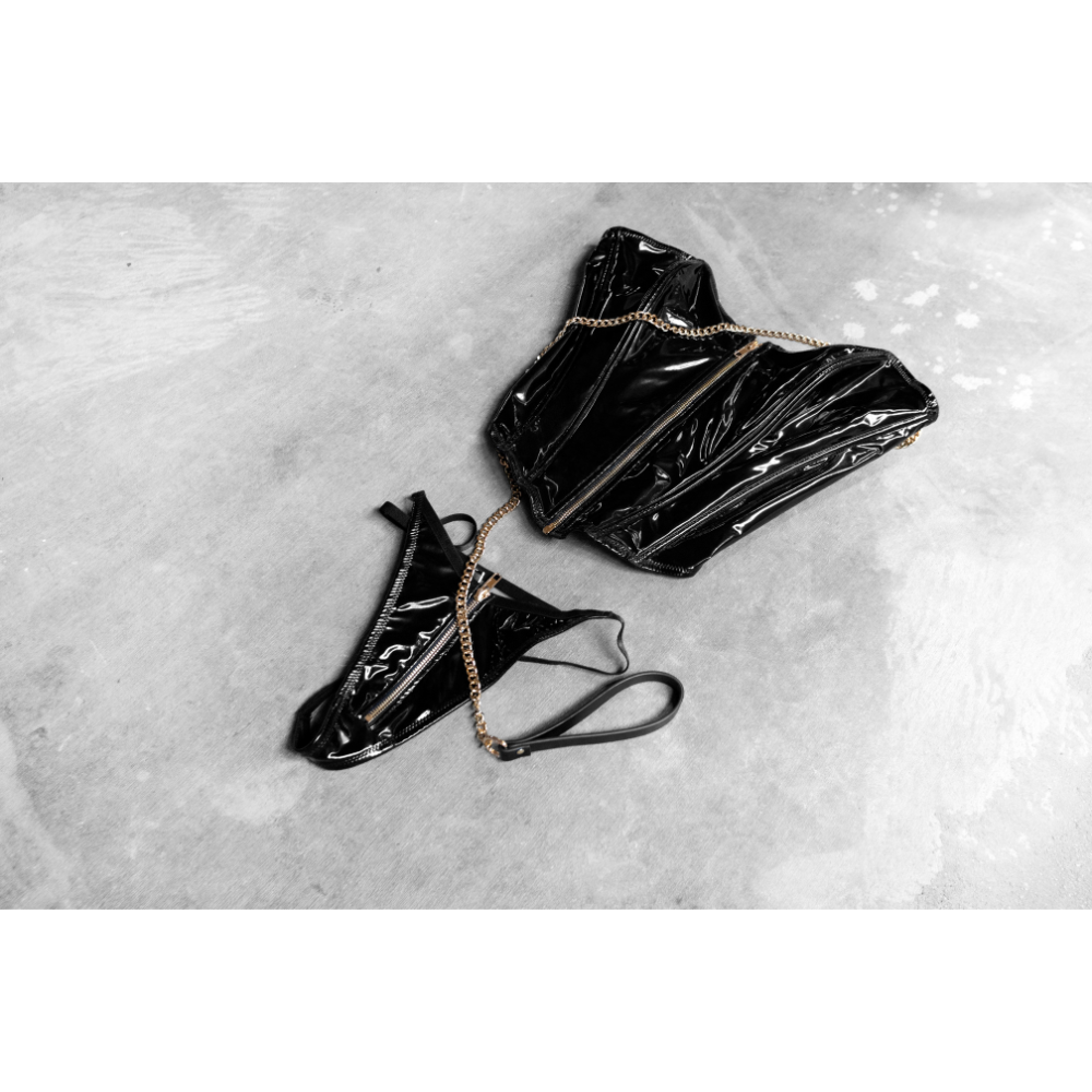 Oh La La Cheri Rider Boned Bustier - Black