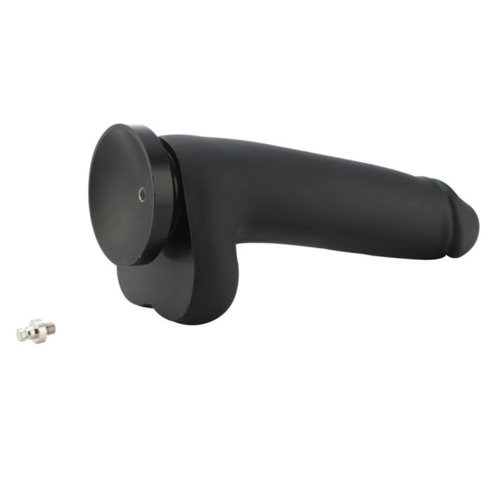 HiSmith - 11.4" Smooth Black Silicone Dildo (KlicLok)