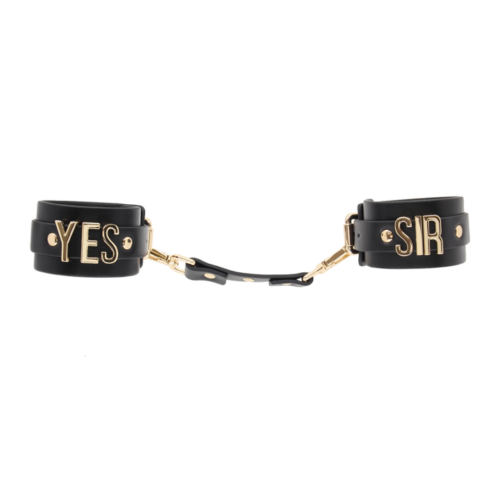 Love In Leather Yes Sir Faux Leather Wrist Cuffs
