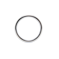 Love In Leather Stainless Steel Cock Ring - 50mm