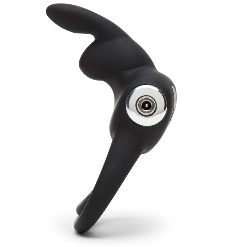 Happy Rabbit Stimulating Rechargeable Rabbit Cock Ring  - Black