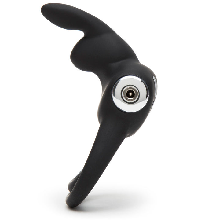 Happy Rabbit Stimulating Rechargeable Rabbit Cock Ring  - Black