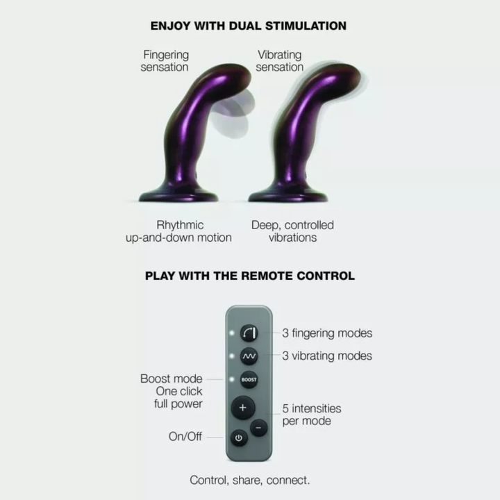 Strap On Me Fingering and Vibrating Dildo