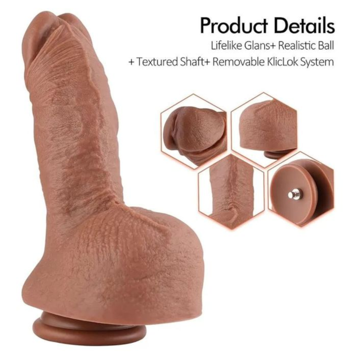 HiSmith - 9.1" Silicone Realistic Dildo (KlicLok)