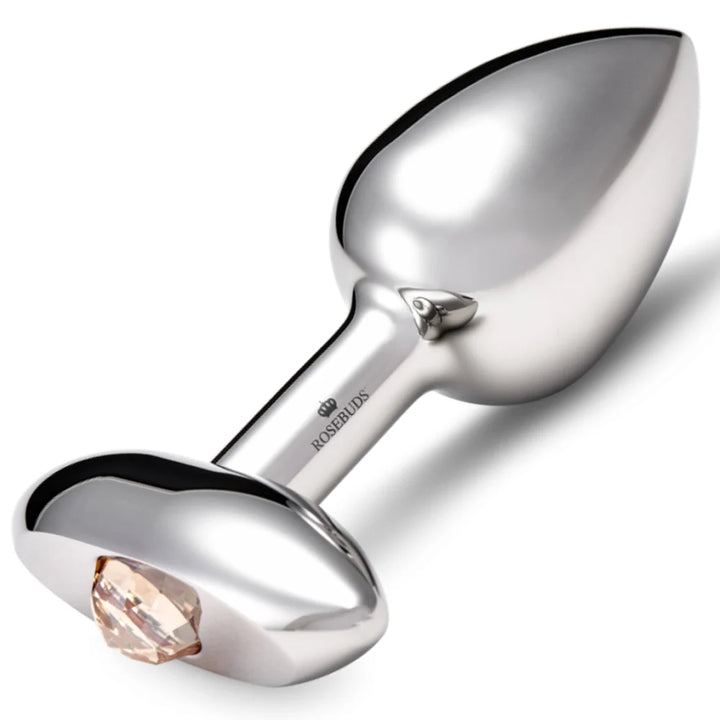 Rosebuds Stainless Steel Butt Plug Medium T Bar