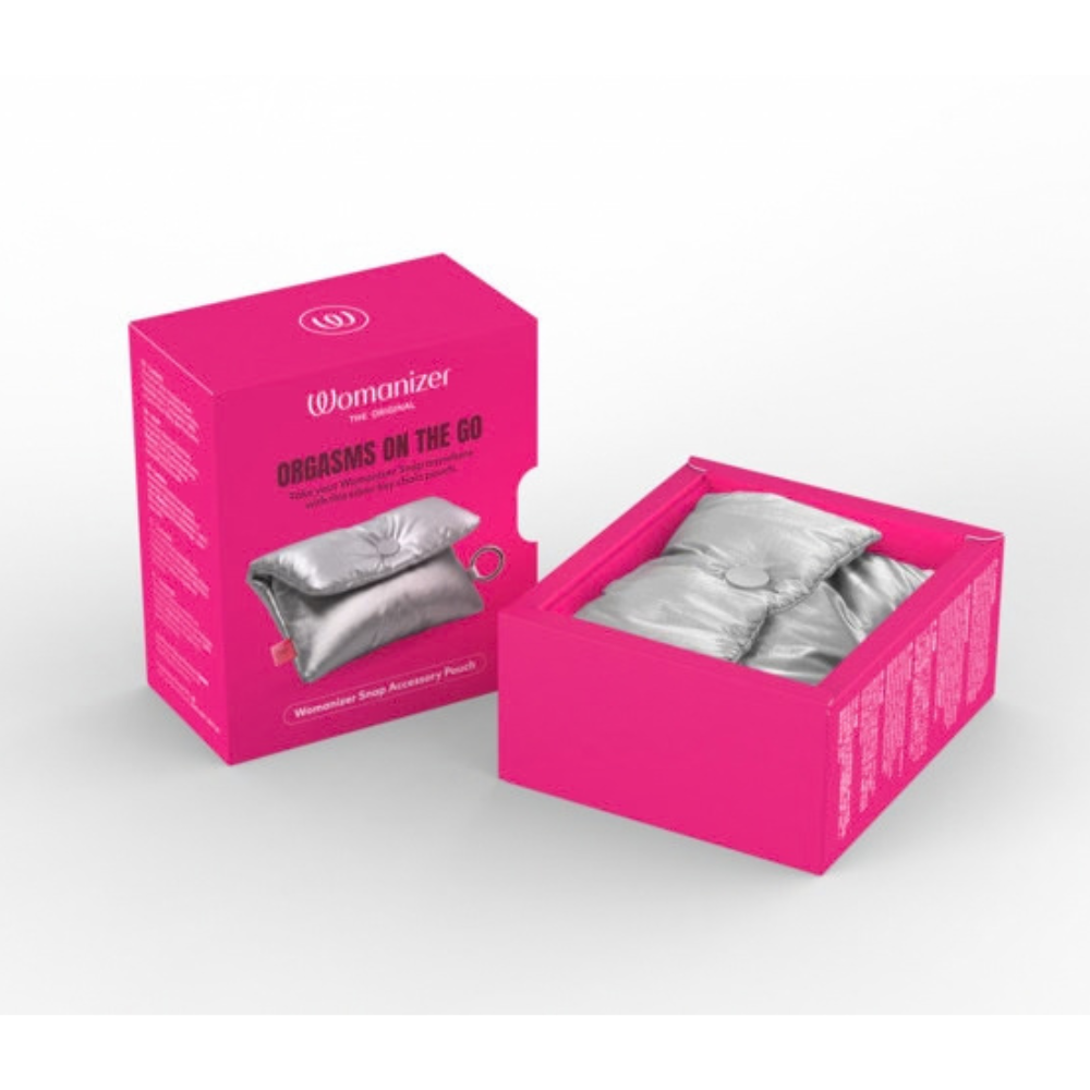 Womanizer Snap Accessory Pouch Silver - Gift With Purchase