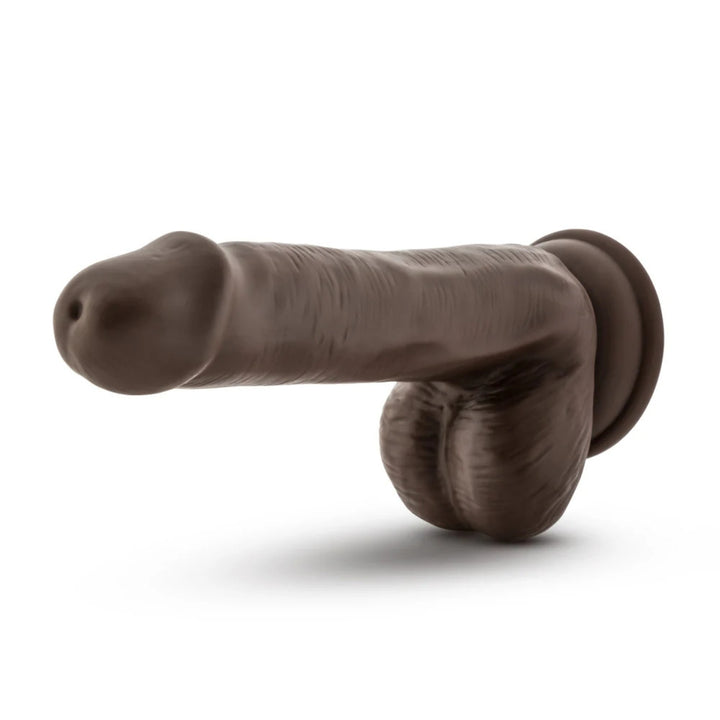 Blush Dr Skin Plus 6 Inch Posable Dildo With Balls - Chocolate
