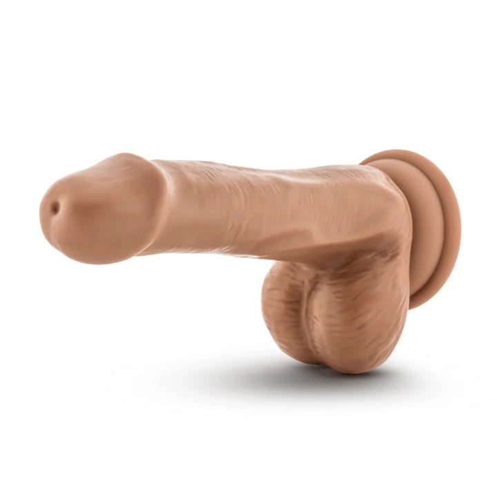 Blush Dr Skin Plus 6 Inch Posable Dildo With Balls - Mocha