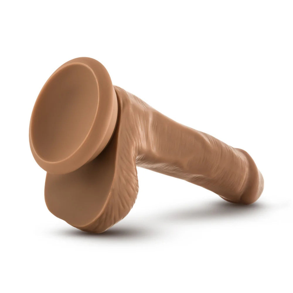 Blush Dr Skin Plus 6 Inch Posable Dildo With Balls - Mocha