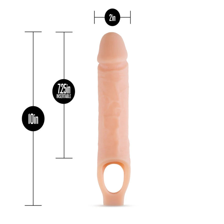 Blush Performance Plus 10 Inch Silicone Cock Sheath - Vanilla