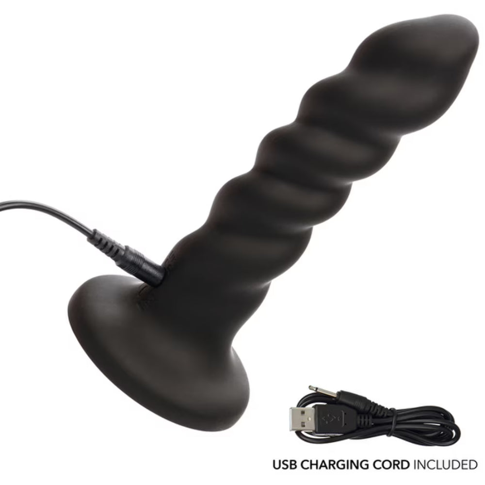 Calexotics Onyxxx Rechargeable Rippled Probe - Black