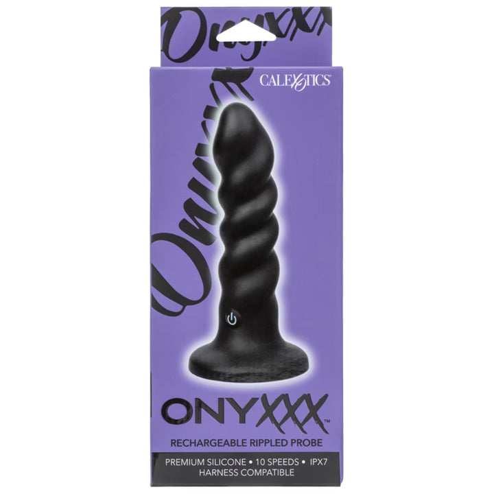 Calexotics Onyxxx Rechargeable Rippled Probe - Black