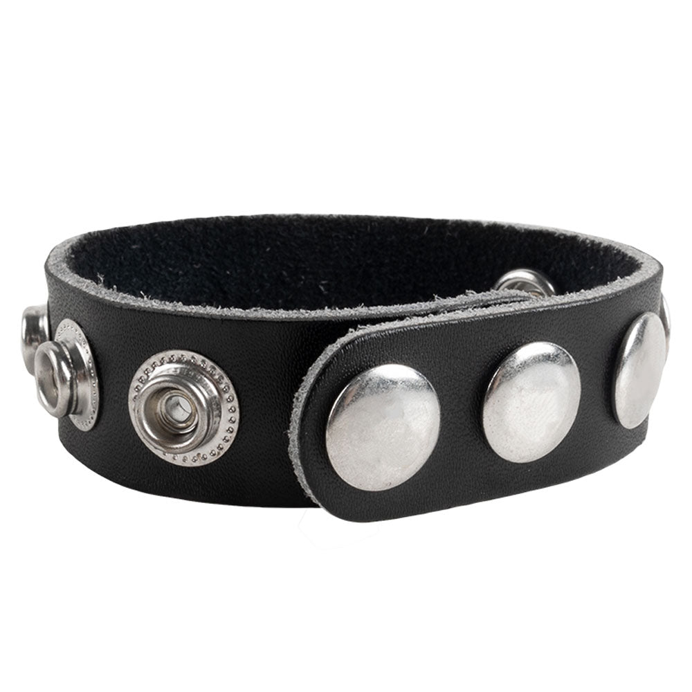 Cock Gear Leather Ring - 5 Snap