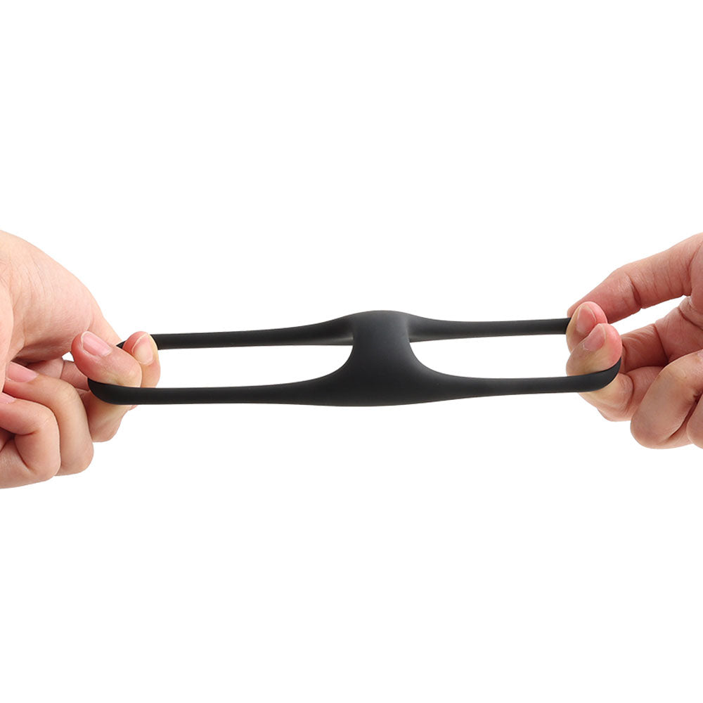 Cock Gear Liquid Silicone Cock & Ball Ring - Black