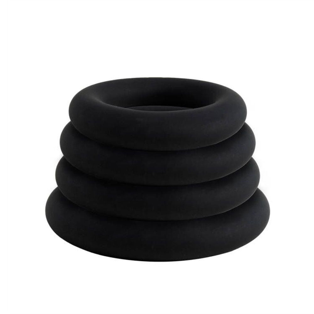 Cock Gear Liquid Silicone Thick Ring - Black